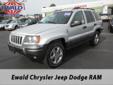 Ewald Chrysler-Jeep-Dodge
6319 South 108th st., Franklin, Wisconsin 53132 -- 877-502-9078
2004 Jeep Grand Cherokee Columbia Edt. Pre-Owned
877-502-9078
Price: $10,995
Call for a free Autocheck
Click Here to View All Photos (16)
Call for a free Autocheck