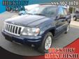 Hickory Mitsubishi
1775 Catawba Valley Blvd SE, Hickory , North Carolina 28602 -- 866-294-4659
2004 Jeep Grand Cherokee Limited 4x4 SUV Pre-Owned
866-294-4659
Price: $10,391
Free Car Fax Report on our website!
Click Here to View All Photos (45)
Free Car
