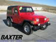 Baxter Chrysler Jeep Dodge
17950 Burt St., Â  Omaha, NE, US -68118Â  -- 402-317-5664
2004 Jeep Wrangler Sport
Price Reduced!
Price: $ 15,997
Free CarFax Report! 
402-317-5664
About Us:
Â 
Over 54 years in business! We are part of the largest dealer group in