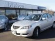 Â .
Â 
2004 Mazda Mazda3 i
$6495
Call (219) 525-0929 ext. 15
Nielsen Kia Hyundai
(219) 525-0929 ext. 15
4411 E. Michigan Blvd,
Michigan City, IN 46360
KEY FEATURES AND OPTIONS Comes equipped with: Air Conditioning. This MAZDA3 also includes Clock,