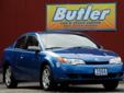 Price: $6975
Make: Saturn
Model: Ion
Color: Blue
Year: 2004
Mileage: 63800
Only $241 per month for 36 months to qualified buyers! * *Sales tax and DMV fees extra. 6 month 6, 000 mile warranty. Extended warranties available. One Owner!! Visit Butler Auto