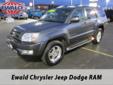 Ewald Chrysler-Jeep-Dodge
6319 South 108th st., Franklin, Wisconsin 53132 -- 877-502-9078
2004 Toyota 4Runner Limited Pre-Owned
877-502-9078
Price: $13,995
Call for a free Autocheck
Click Here to View All Photos (16)
Call for financing
Â 
Contact