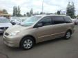 Â .
Â 
2004 Toyota Sienna
$16696
Call
Five Star GM Toyota (Five Star Motors, Inc.)
212 S. Boone Street,
Aberdeen, WA 98520
Sale Price Includes $1000.00 Down Payment Match Discount...STOW & GO 3RD ROW SEATING...2ND ROW CAPTAINS CHAIRS!! Very Low Miles, CLEAN