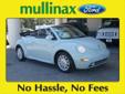 .
2004 Volkswagen New Beetle Convertible
$8250
Call (251) 272-8092 ext. 151
Mullinax Ford Mobile
(251) 272-8092 ext. 151
7311 Airport Blvd,
Mobile, AL 36608
HARD TO FIND!!! 2004 VW BEETLE CONVERTIBLE, GLS PGK, AUTO,AC,LEATHER,THIS IS A LOCAL TRADE IN WITH