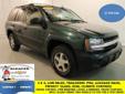 Â .
Â 
2005 Chevrolet TrailBlazer LS
$8700
Call 989-488-4295
Schafer Chevrolet
989-488-4295
125 N Mable,
Pinconning, MI 48650
YOUR PAYMENT AS LOW AS $7 PER DAY! 4WD and don't bother looking at any other SUV! The Schafer Chevrolet Advantage! Listen, I know