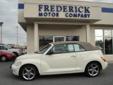 Â .
Â 
2005 Chrysler PT Cruiser
$8991
Call (877) 892-0141 ext. 157
The Frederick Motor Company
(877) 892-0141 ext. 157
1 Waverley Drive,
Frederick, MD 21702
Check out this super sporty turbo convertible! It's loaded with power equipment, chrome wheels and