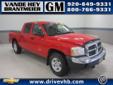 Â .
Â 
2005 Dodge Dakota
$15997
Call (920) 482-6244 ext. 95
Vande Hey Brantmeier Chevrolet Pontiac Buick
(920) 482-6244 ext. 95
614 North Madison,
Chilton, WI 53014
This sleek red 2005 Dodge Dakota SLT has been fully inspected is a ONE OWNER. Locally Traded