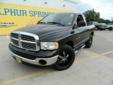 Â .
Â 
2005 Dodge Ram 1500 ST
$8995
Call (903) 225-2865 ext. 36
Sulphur Springs Dodge
(903) 225-2865 ext. 36
1505 WIndustrial Blvd,
Sulphur Springs, TX 75482
In 2005, when this truck was purchased by it's only owner , it was a plain jane truck. No power