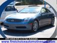 Â .
Â 
2005 Infiniti G35 Coupe
$17900
Call 850-232-7101
Auto Outlet of Pensacola
850-232-7101
810 Beverly Parkway,
Pensacola, FL 32505
Vehicle Price: 17900
Mileage: 78049
Engine: Gas V6 3.5L/213
Body Style: Coupe
Transmission: Manual
Exterior Color: Blue