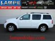 .
2005 Nissan Pathfinder
$12995
Call (559) 765-0757
Lampe Dodge
(559) 765-0757
151 N Neeley,
Visalia, CA 93291
We won't be satisfied until we make you a raving fan!
Vehicle Price: 12995
Mileage: 109987
Engine: Gas V6 4.0L/241
Body Style: Suv
Transmission: