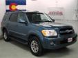 Mike Shaw Buick GMC
1313 Motor City Dr., Colorado Springs, Colorado 80906 -- 866-813-9117
2005 Toyota Sequoia Limited V8 Pre-Owned
866-813-9117
Price: $15,991
2 Years Free Oil!
Click Here to View All Photos (35)
Free CarFax!
Description:
Â 
5-Speed