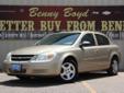 Â .
Â 
2006 Chevrolet Cobalt
$9988
Call (806) 686-0597 ext. 837
Benny Boyd Lamesa Chevy Cadillac
(806) 686-0597 ext. 837
2713 Lubbock Highway,
Lamesa, Tx 79331
This Cobalt has a clean CarFax history report. Non-Smoker. Premium Sound. Sport Bucket Front