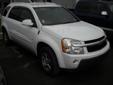 Â .
Â 
2006 Chevrolet Equinox 4dr AWD LT
$5950
Call (877) 365-3849 ext. 507
422 Sales
(877) 365-3849 ext. 507
190 Fisher Road,
Slippery Rock , PA 16057
NICE SUV! MARCH 2012 INSPECTION!
Vehicle Price: 5950
Mileage: 148760
Engine: 3.4L 204ci V6 Cylinder