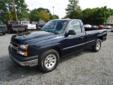 2006 Chevrolet Silverado 1500 1500 WORK TRUCK - $6,000
Option List:Abs - 4-Wheel, Antenna Type, Anti-Theft System - Engine Immobilizer, Axle Ratio - 3.23, Body Side Reinforcements, Bumper Color - Chrome, Cargo Area Light, Center Console - Front Console