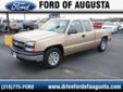 Steven Ford of Augusta
9955 SW Diamond Rd., Augusta, Kansas 67010 -- 888-409-4431
2006 Chevrolet Silverado 1500 LS Pre-Owned
888-409-4431
Price: $12,995
Free Autocheck!
Click Here to View All Photos (20)
Free Autocheck!
Â 
Contact Information:
Â 
Vehicle