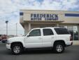 Â .
Â 
2006 Chevrolet Tahoe
$19991
Call (301) 710-5035 ext. 147
The Frederick Motor Company
(301) 710-5035 ext. 147
1 Waverley Drive,
Frederick, MD 21702
Vehicle Price: 19991
Mileage: 72403
Engine: Gas V8 5.3L/327
Body Style: Suv
Transmission: Automatic