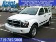 Â .
Â 
2006 Dodge Durango
$7900
Call 719-785-5060
Front Range Honda
719-785-5060
1103 Academy Park Loop,
Colorado Springs, CO 80910
Durango SLT, HEMI 5.7L V8 Multi Displacement, 4WD, and 3rd row seats: bench. Room for the entire family! Perfect for kids!