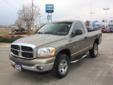 Orr Honda
4602 St. Michael Dr., Texarkana, Texas 75503 -- 903-276-4417
2006 Dodge Ram 1500 SLT Pre-Owned
903-276-4417
Price: $14,988
All of our Vehicles are Quality Inspected!
Click Here to View All Photos (22)
Ask About our Financing Options!