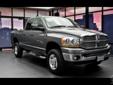 Fixed antenna Tilt-adjustable steering wheel In-Dash single CD player Steel spare wheel rim Variable intermittent front wipers Rigid axle rear suspension
Make: Dodge
Stock #: CP6J193915
Year: 2006
Drivetrain: 4x4
Exterior Color: Gray
Model: Ram 2500