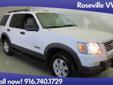 Roseville VW
Have a question about this vehicle?
Call Internet Sales at 916-877-4077
Click Here to View All Photos (36)
2006 Ford Explorer XLT Pre-Owned
Price: $12,988
Year: 2006
VIN: 1FMEU73E96UA80938
Engine: 4.0L V6 12V
Condition: Used
Body type: 4D