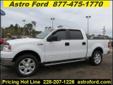 .
2006 Ford F-150
$20550
Call (228) 207-9806 ext. 338
Astro Ford
(228) 207-9806 ext. 338
10350 Automall Parkway,
D'Iberville, MS 39540
For Additional Information concerning any details about this particular vehicle please, call DESTINEE BARBOUR at