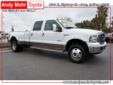 Andy Mohr Toyota
8941 US 36, Avon, Indiana 46123 -- 800-511-9809
2006 Ford F-350 Super Duty KING RANCH Pre-Owned
800-511-9809
Price: $25,995
All Vehicles Pass a Multi Point Inspection!
Click Here to View All Photos (19)
In-House Financing Available!