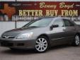 Â .
Â 
2006 Honda Accord EX-L V6
$14000
Call (806) 853-9631 ext. 16
Benny Boyd Lamesa
(806) 853-9631 ext. 16
1611 Lubbock Hwy,
Lamesa, TX 79331
This Accord Sdn is a 1 Owner in great condition. Non-Smoker. This Accord Sdn has Heated Leather Seats. Huge Power