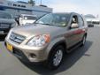 .
2006 Honda CR-V
$18888
Call (650) 504-3796
All advertised prices exclude government fees and taxes, any finance charges, any dealer document preparation charge, and any emission testing charge. (04/28/2013)
Vehicle Price: 18888
Mileage: 36803
Engine: