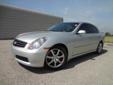 .
2006 Infiniti G35 Sedan
$12488
Call (931) 538-4808 ext. 24
Victory Nissan South
(931) 538-4808 ext. 24
2801 Highway 231 North,
Shelbyville, TN 37160
5-Speed Automatic with Overdrive. Look! Look! Look! You Win! Take your hand off the mouse because this