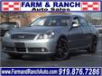 Farm & Ranch Auto Sales
4328 Louisburg Rd., Â  Raleigh, NC, US -27604Â  -- 919-876-7286
2006 Infiniti M35
Farm & Ranch Auto Sales
Price: $ 15,995
Click here for finance approval 
919-876-7286
Â 
Contact Information:
Â 
Vehicle Information:
Â 
Farm & Ranch Auto