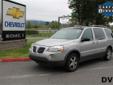 .
2006 Pontiac Montana SV6
$6888
Call (425) 296-1322 ext. 27
Chevrolet of Issaquah
(425) 296-1322 ext. 27
1601 18th Ave NW,
Issaquah, WA 98027
This is a 1 owner vehicle with a CLEAN HISTORY REPORT! All of our pre-owned vehicles are quality inspected! At