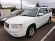 .
2006 Subaru Forester 2.5X
$10482
Call (928) 248-8269 ext. 14
Prescott Honda
(928) 248-8269 ext. 14
3291 Willow Creek Rd,
Prescott, AZ 86301
RECENT TRADE-IN -- CARFAX 1-Owner Vehicle -- call or stop in for more information.
Vehicle Price: 10482
Odometer: