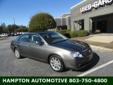 Hampton Automotive
3700 Fernandina Rd, Â  Columbia, SC, US -29210Â  -- 803-750-4800
2006 Toyota Avalon XLS
Price: $ 20,001
Ask for your FREE CarFax report 
803-750-4800
About Us:
Â 
We know your time is valuable. We are sure you will find our site a fast and