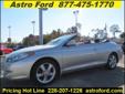 .
2006 Toyota Camry Solara
$10900
Call (228) 207-9806 ext. 64
Astro Ford
(228) 207-9806 ext. 64
10350 Automall Parkway,
D'Iberville, MS 39540
ONE OWNER TRADE!! LOW MILES. CLEAN INSIDE AND OUT IS EQUIPT WITH HEATED SIDE MIRRORS.. SPOILER.. VARIABLE SPEED