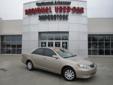 Northwest Arkansas Used Car Superstore
Have a question about this vehicle? Call 888-471-1847
Click Here to View All Photos (40)
2006 Toyota Camry STD Pre-Owned
Price: $13,995
Mileage: 88851
Body type: Sedan
Price: $13,995
Make: Toyota
Exterior Color: Tan