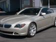 .
2007 BMW 6 Series
$30991
Call (650) 249-6304 ext. 109
Fisker Silicon Valley
(650) 249-6304 ext. 109
4190 El Camino Real,
Palo Alto, CA 94306
*** SPORT PACKAGE *** COLD WEATHER *** PDC *** HEAD UP DISPLAY *** NAVIGATION *** LOGIC 7 SOUND *** HD RADIO ***