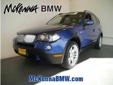 McKenna BMW
2007 BMW X3 AWD 4dr 3.0si
( Inquire about this vehicle )
Low mileage
Price: $ 23,992
Click here for finance approval 
800-614-8058
Transmission::Â 6-Speed A/T
Interior::Â SAND BEIGE/BLACK
Color::Â MONTEGO BLUE METALLIC
Vin::Â WBXPC93467WF28860