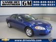 Â .
Â 
2007 Chevrolet Impala
$10996
Call (920) 482-6244 ext. 212
Vande Hey Brantmeier Chevrolet Pontiac Buick
(920) 482-6244 ext. 212
614 North Madison,
Chilton, WI 53014
LASER BLUE METALLIC IMPALA IS LIKE NO OTHER!! EVERYONE WILL BE LOOKING AT YOU WHEN YOU