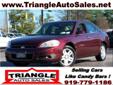 Triangle Auto Sales
4608 Fayetteville Road, Â  Raleigh, NC, US -27603Â  -- 919-779-1186
2007 Chevrolet Impala LTZ
Price: $ 9,995
Click here for finance approval 
919-779-1186
About Us:
Â 
Providing the Triangle with quality automobiles for over 25 years