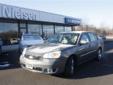 Â .
Â 
2007 Chevrolet Malibu LTZ
$11995
Call (219) 525-0929 ext. 16
Nielsen Kia Hyundai
(219) 525-0929 ext. 16
4411 E. Michigan Blvd,
Michigan City, IN 46360
LOADED WITH VALUE! Comes equipped with: Air Conditioning. This Malibu also includes Clock,