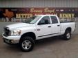 Â .
Â 
2007 Dodge Ram 2500
$29995
Call (855) 417-2309 ext. 203
Benny Boyd CDJ
(855) 417-2309 ext. 203
You Will Save Thousands....,
Lampasas, TX 76550
Super low mile 5.9 Cummins 4x4!! These are extremely hard to find, SLT Big Horn Edition, not a base truck!