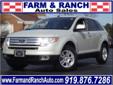 Farm & Ranch Auto Sales
4328 Louisburg Rd., Â  Raleigh, NC, US -27604Â  -- 919-876-7286
2007 Ford Edge SEL
Farm & Ranch Auto Sales
Price: $ 14,995
Click here for finance approval 
919-876-7286
Â 
Contact Information:
Â 
Vehicle Information:
Â 
Farm & Ranch