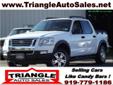 Triangle Auto Sales
4608 Fayetteville Road, Â  Raleigh, NC, US -27603Â  -- 919-779-1186
2007 Ford Explorer Sport Trac XLT
Price: $ 13,900
Click here for finance approval 
919-779-1186
About Us:
Â 
Providing the Triangle with quality automobiles for over 25