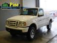 Â .
Â 
2007 Ford Ranger 4WD Reg Cab 112 Sport
$13991
Call (219) 230-3599 ext. 59
Pine Ford Lincoln
(219) 230-3599 ext. 59
1522 E Lincolnway,
LaPorte, IN 46350
Sport trim, Vista Blue exterior and Med Pebble Tan interior. Excellent Condition, LOW MILES -
