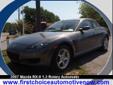 Â .
Â 
2007 Mazda RX-8
$15900
Call 850-232-7101
Auto Outlet of Pensacola
850-232-7101
810 Beverly Parkway,
Pensacola, FL 32505
Vehicle Price: 15900
Mileage: 59603
Engine: Gas Rotary 1.3L/80
Body Style: Coupe
Transmission: Automatic
Exterior Color: Silver