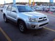 2007 Toyota 4Runner Limited
Vehicle Details
Year:
2007
VIN:
JTEZU17R170089718
Make:
Toyota
Stock #:
5501A
Model:
4Runner
Mileage:
57,150
Trim:
Limited
Exterior Color:
Silver
Enigine:
Interior Color:
Tan
Transmission:
Drivetrain:
Equipment
- Air