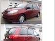Â Â Â Â Â Â 
Visit our website
Click here for finance approval
2007 Toyota Sienna LE
Fantastic looking vehicle in Red.
Unsurpassed deal for this vehicle plus it has a Taupe interior.
Handles nicely with Automatic transmission.
It has 6 Cyl. engine.
MP3 Player
