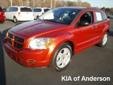 Â .
Â 
2008 Dodge Caliber
$12988
Call (877) 638-8845 ext. 37
Kia of Anderson
(877) 638-8845 ext. 37
5281 highway 76,
Pendleton, SC 29670
Please call us for more information.
Vehicle Price: 12988
Mileage: 34077
Engine: Gas I4 2.0L/122
Body Style: Sedan