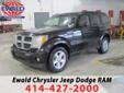 Ewald Chrysler-Jeep-Dodge
6319 South 108th st., Franklin, Wisconsin 53132 -- 877-502-9078
2008 Dodge Nitro SLT Pre-Owned
877-502-9078
Price: $18,906
Call for financing
Click Here to View All Photos (12)
Call for financing
Description:
Â 
Clean Vehicle