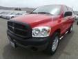 .
2008 Dodge Ram 1500 SLT
$19995
Call (509) 203-7931 ext. 139
Tom Denchel Ford - Prosser
(509) 203-7931 ext. 139
630 Wine Country Road,
Prosser, WA 99350
Accident Free Autocheck Report- From city streets to back roads, this Red 2008 Dodge Ram 1500 SLT